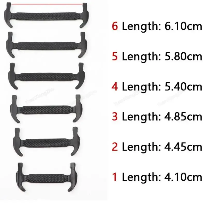12pcs Silicone no Tie Elastic Shoe Laces for Kids & Adults Shoes