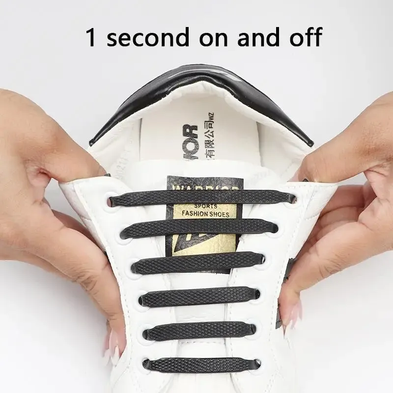 12pcs Silicone no Tie Elastic Shoe Laces for Kids & Adults Shoes