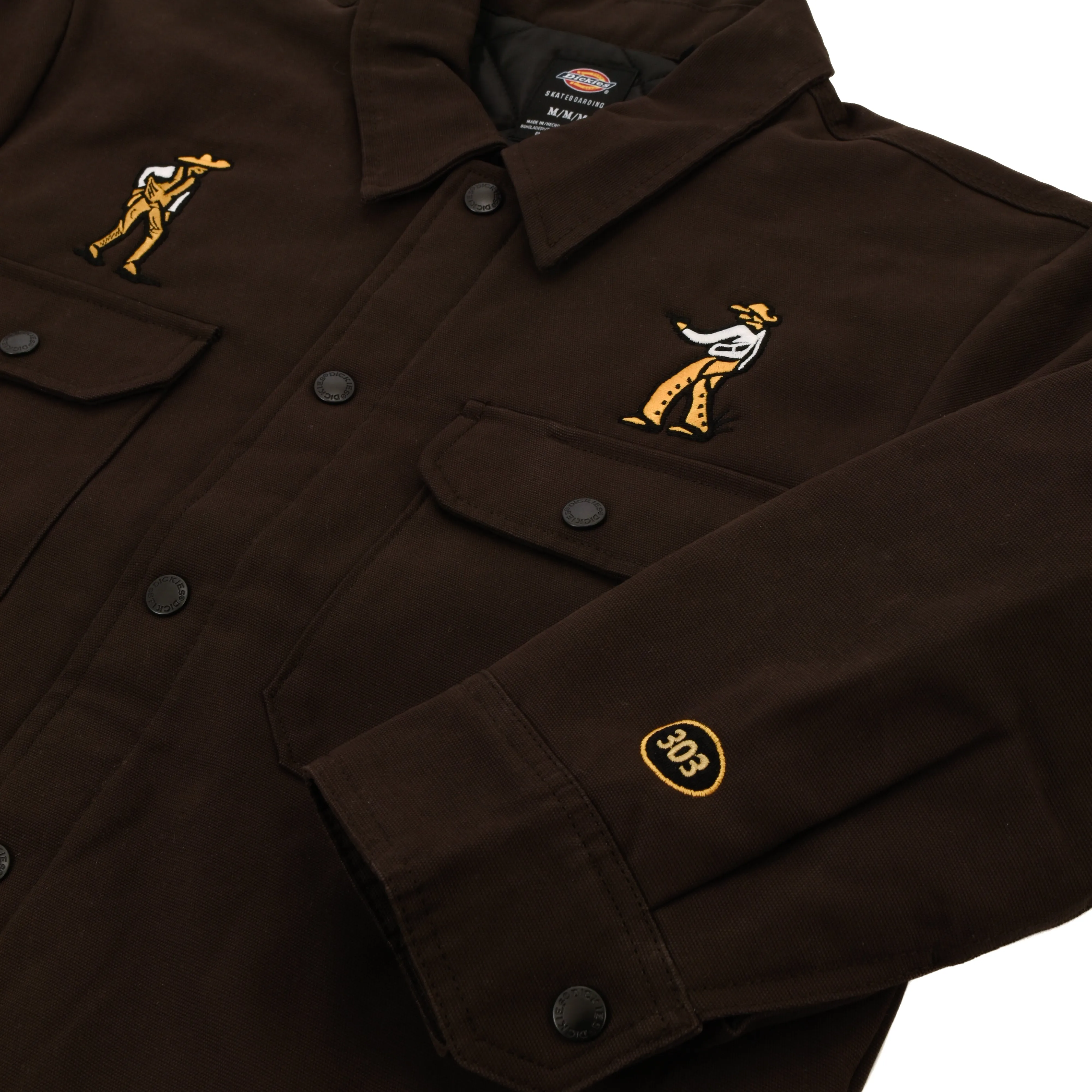 303 Boards - 303 X Paky Wild Frontier X Dickies Skateboarding Heavyweight Duck Shirt (Dark Brown)
