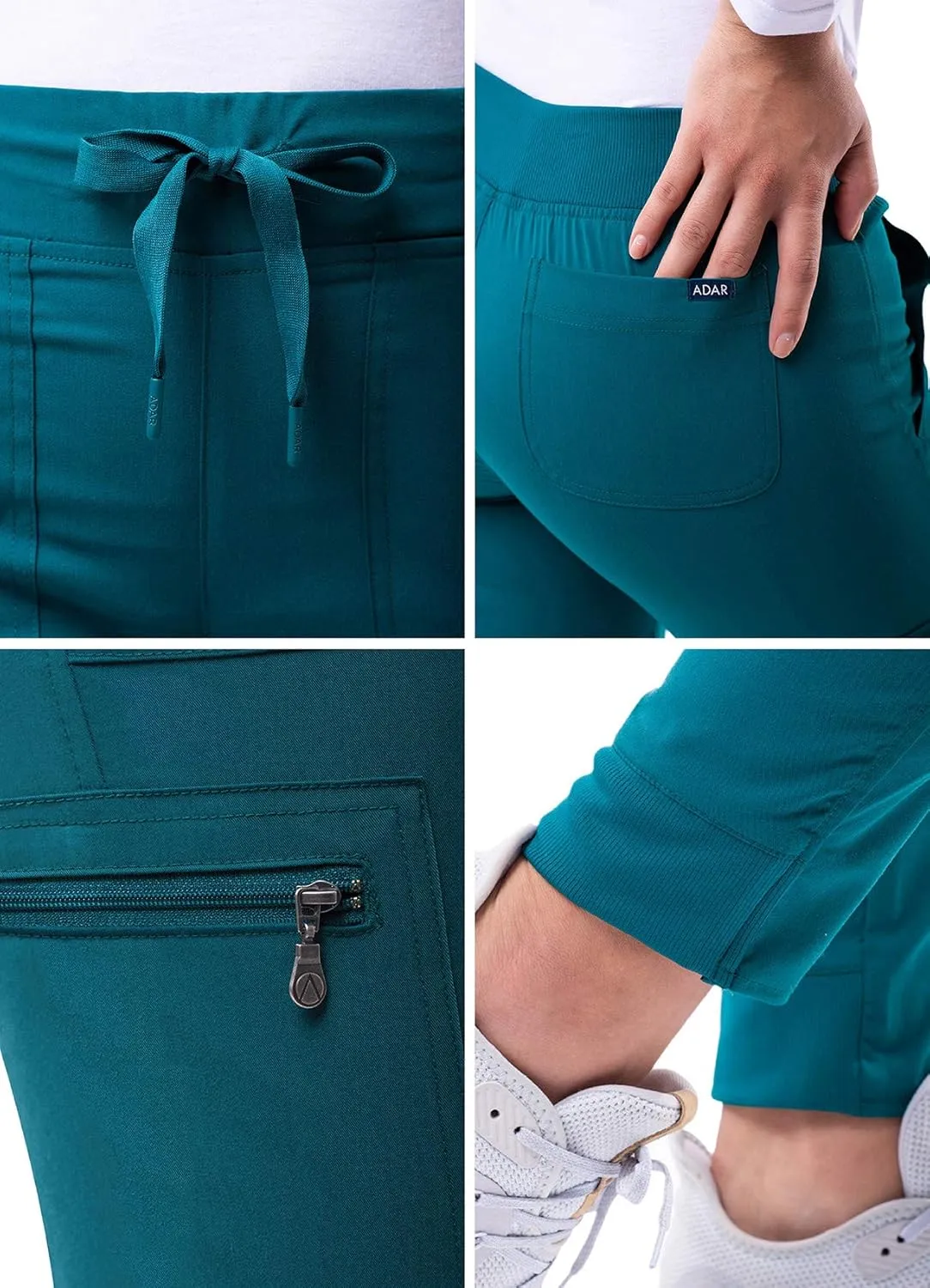 Adar Pro Scrubs for Women - Ultimate Yoga Jogger Scrub Pants