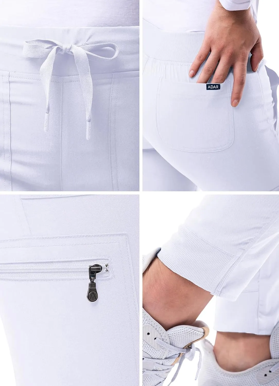 Adar Pro Scrubs for Women - Ultimate Yoga Jogger Scrub Pants
