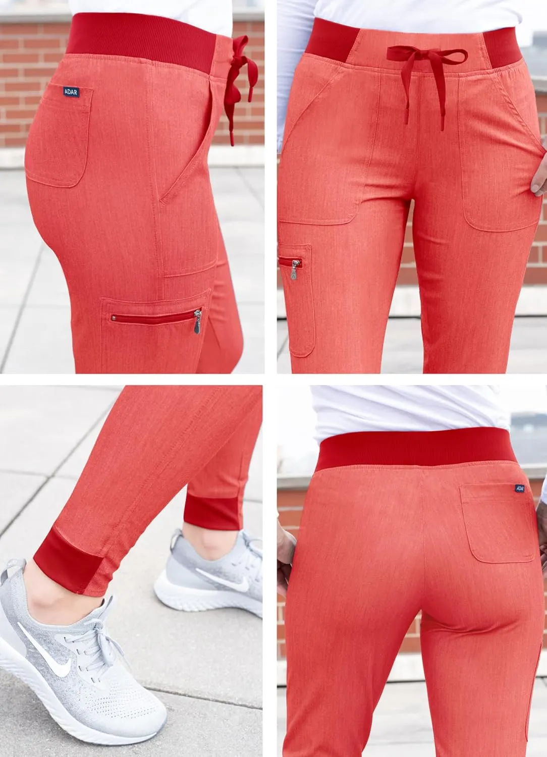 Adar Pro Scrubs for Women - Ultimate Yoga Jogger Scrub Pants
