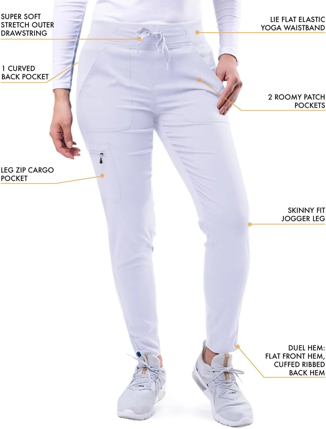 Adar Pro Scrubs for Women - Ultimate Yoga Jogger Scrub Pants