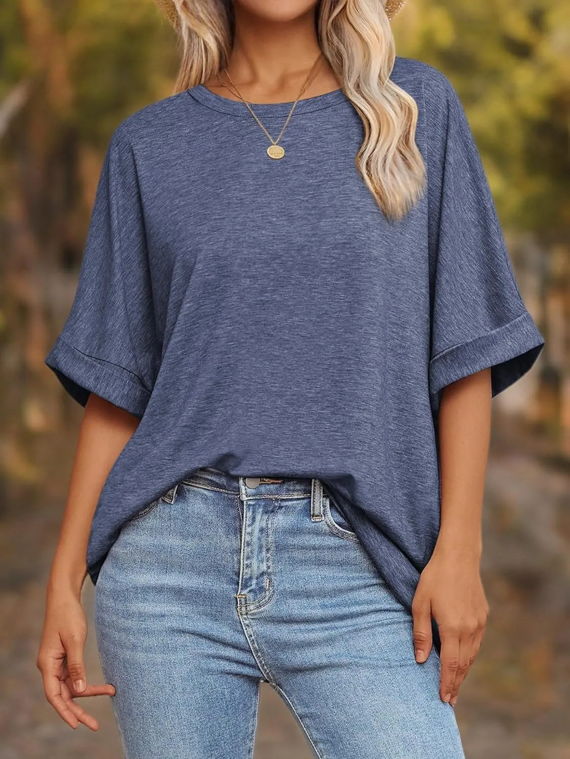 ATHMILE Womens Oversized T Shirts Summer Tops Spring Casual Loose Fit Workout Short Sleeve 2025 Beach Vacation