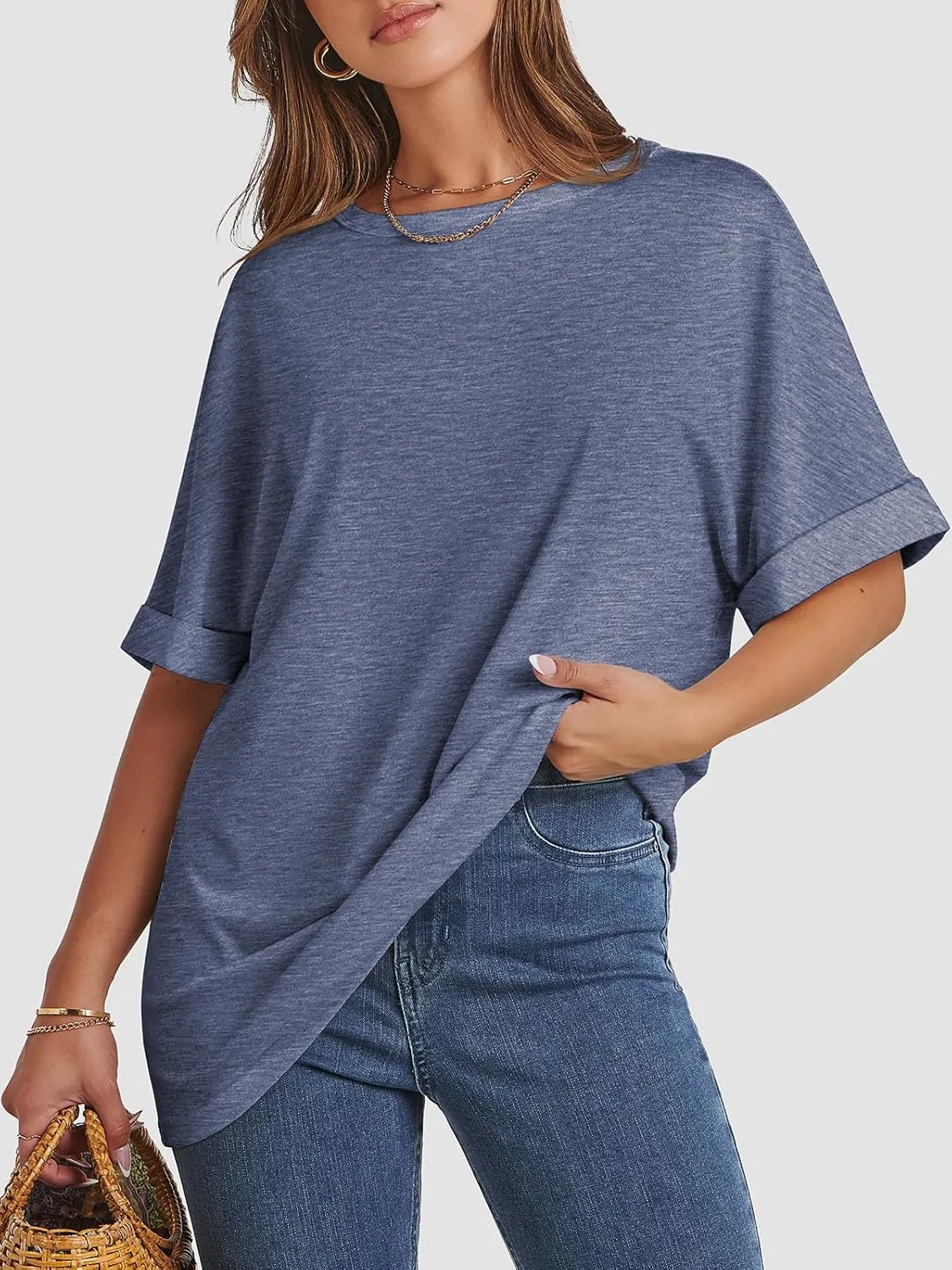 ATHMILE Womens Oversized T Shirts Summer Tops Spring Casual Loose Fit Workout Short Sleeve 2025 Beach Vacation
