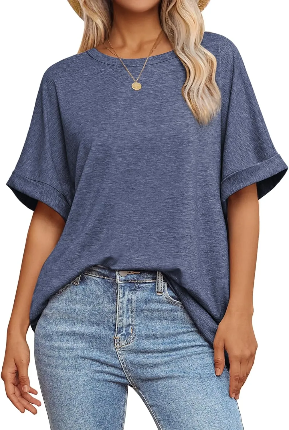 ATHMILE Womens Oversized T Shirts Summer Tops Spring Casual Loose Fit Workout Short Sleeve 2025 Beach Vacation