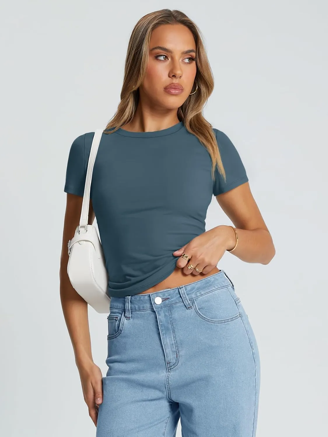 AUTOMET Womens Short Sleeve T Shirts Summer Crop Tops 2025 Going Out Basic Cute Tee Y2k Fitted Workout Clothes
