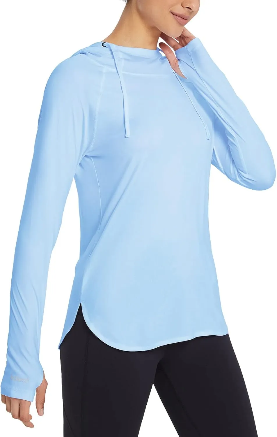 baleaf Women's Sun Protection Hoodie Shirt UPF 50  Long Sleeve UV SPF T-Shirts Rash Guard Hiking Running Quick Dry