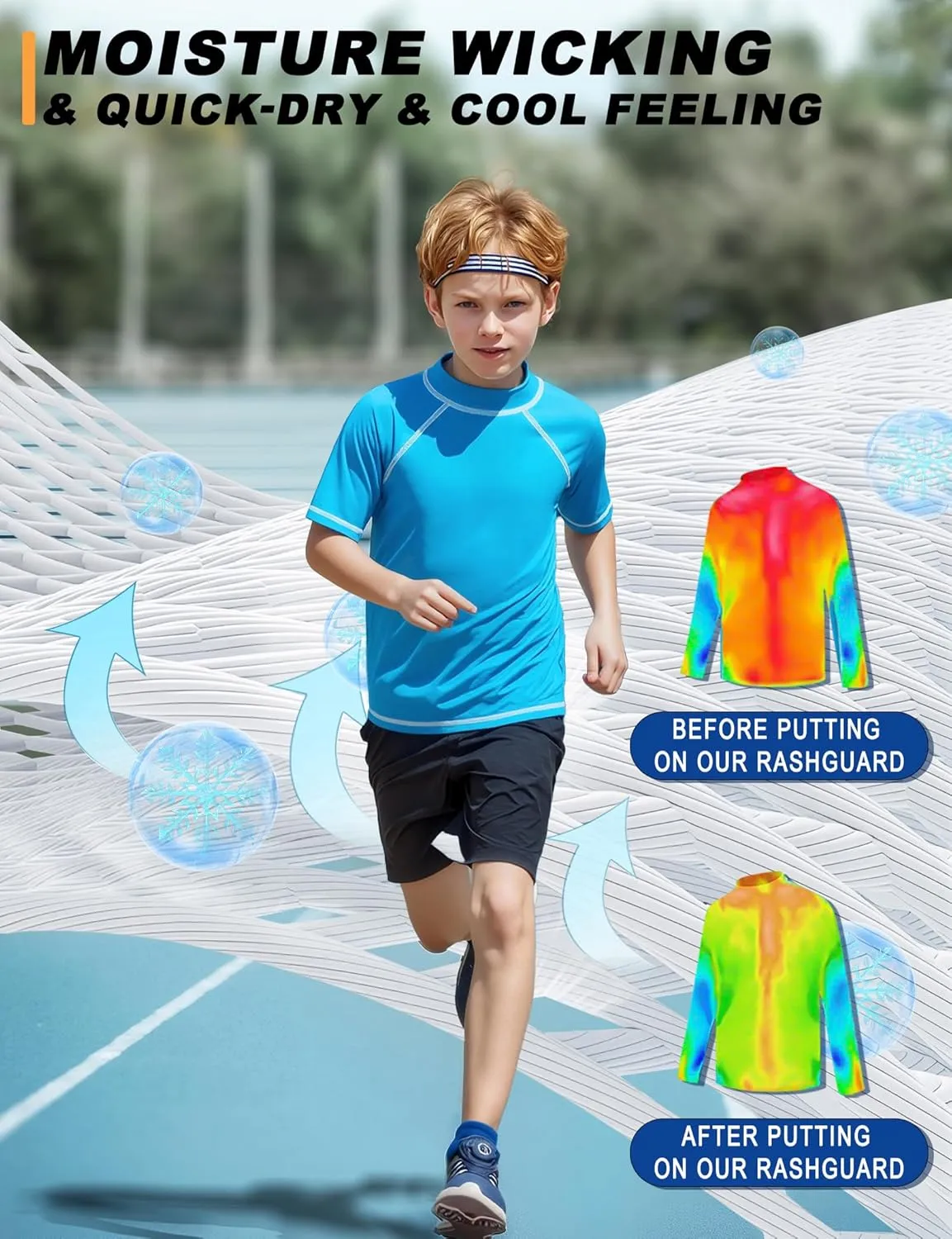 Boys Rash Guard Short Sleeve Swim Shirt UPF 50  Sun Protection Kids SPF Surfing Water Beach Swimwear Top Quick Dry