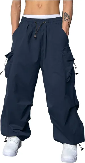Cargo Combat Pant for Men Casual Work Pant Elastic Waist Cotton Joggers Multi Pockets