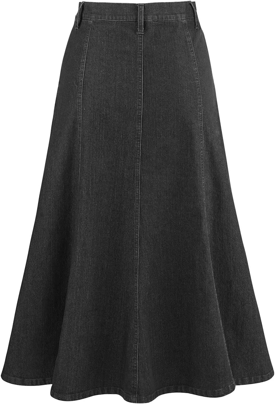 CATALOG CLASSICS Womens Long Denim Skirt Blue Jean Skirts for Women Midi Skirt