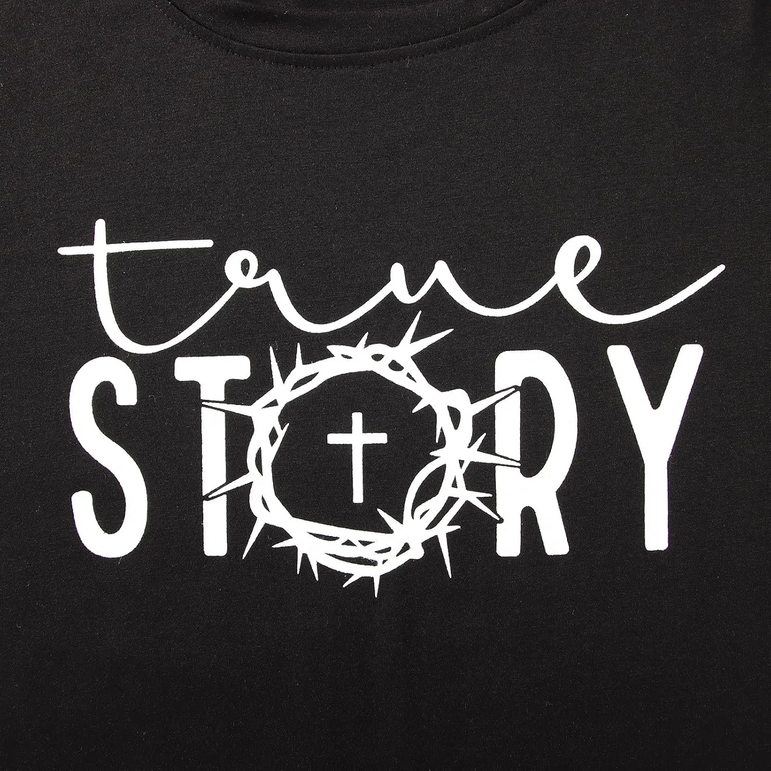 Christian Easter Shirts for Women Summer Casual Short Sleeve True Story Jesus Graphic Tops Religious Tees