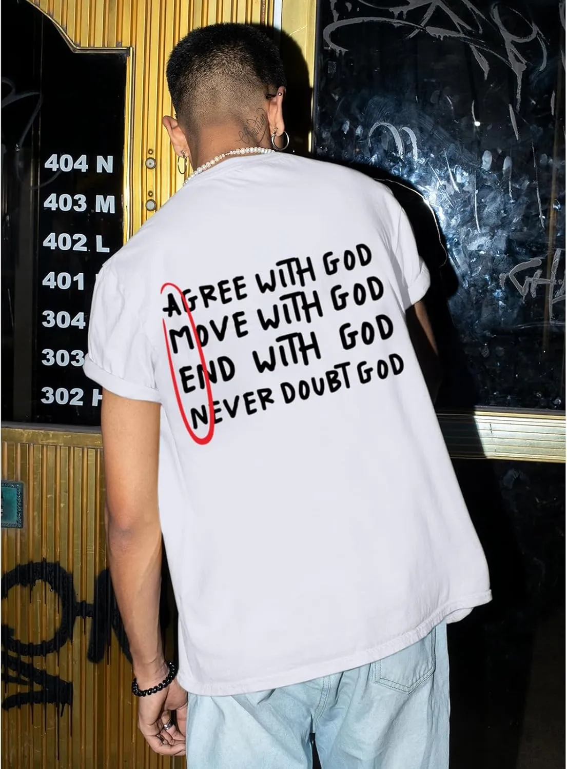 Christian Shirts for Men Inspirational God Shirt Religious Faith Tshirt Oversized Jesus Bible Verse Graphic Tee Top