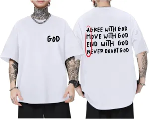 Christian Shirts for Men Inspirational God Shirt Religious Faith Tshirt Oversized Jesus Bible Verse Graphic Tee Top