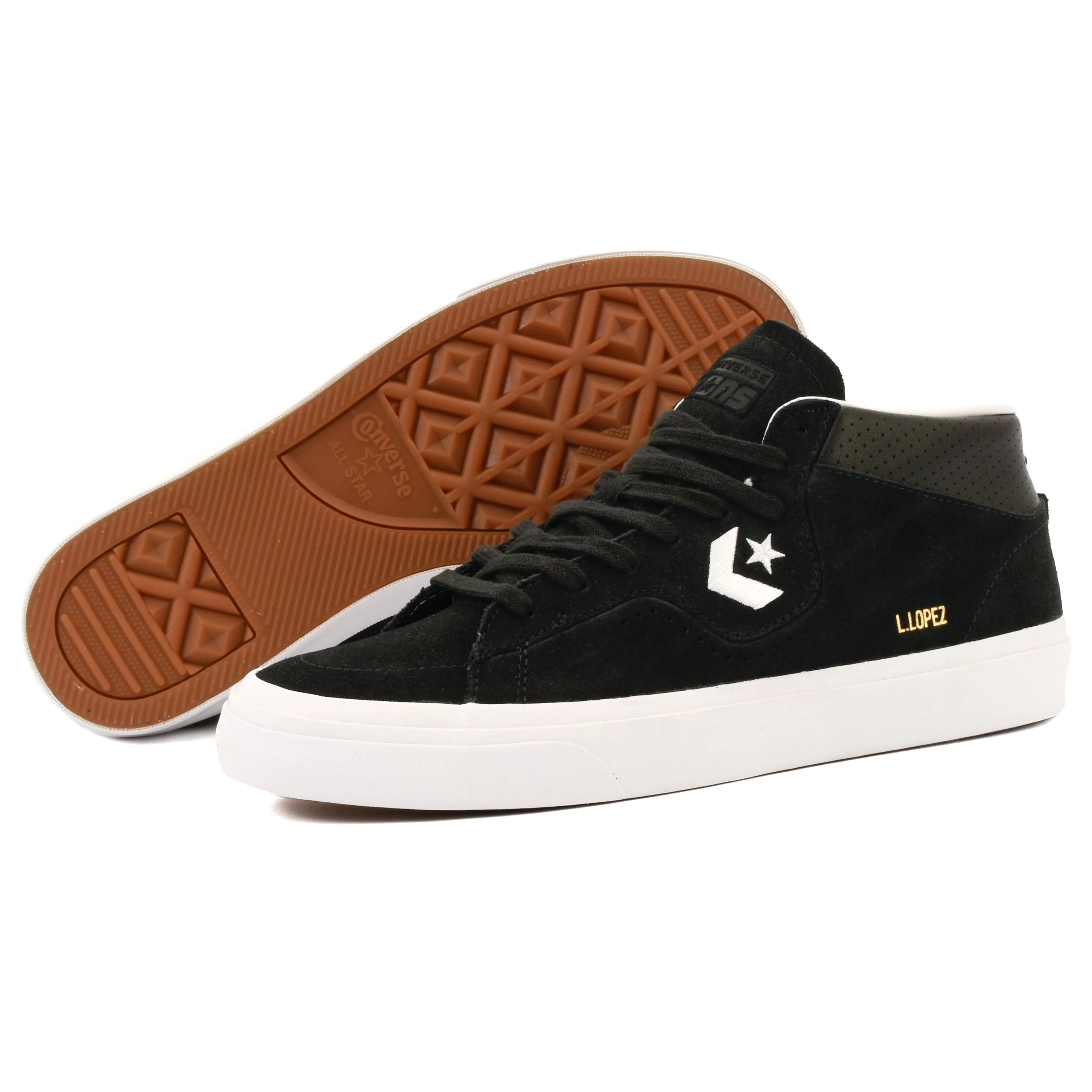 Cons - Louie Lopez Pro Mid (Black/Black/White) *SALE