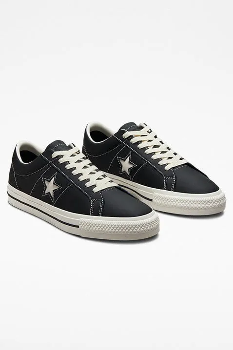 CONVERSE CONS ONE STAR PRO LEATHER LOW - BLACK