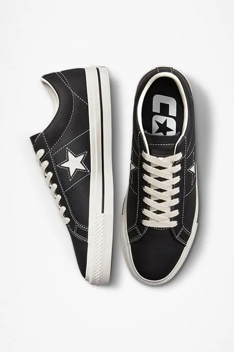 CONVERSE CONS ONE STAR PRO LEATHER LOW - BLACK
