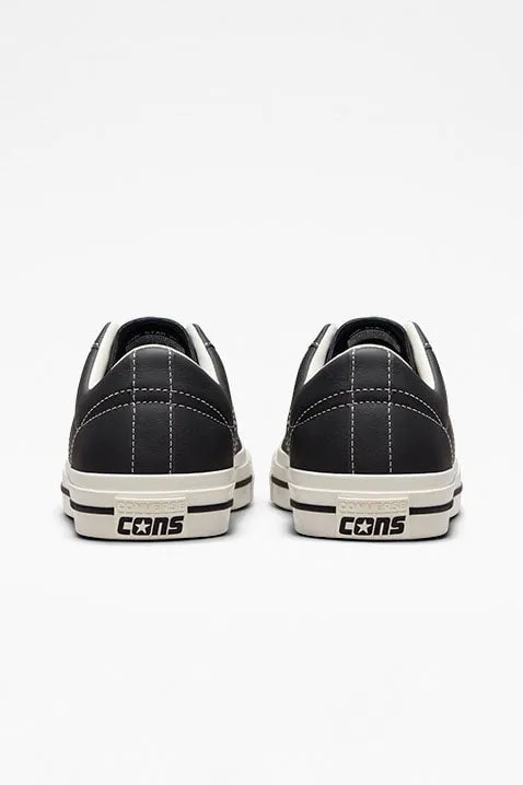 CONVERSE CONS ONE STAR PRO LEATHER LOW - BLACK