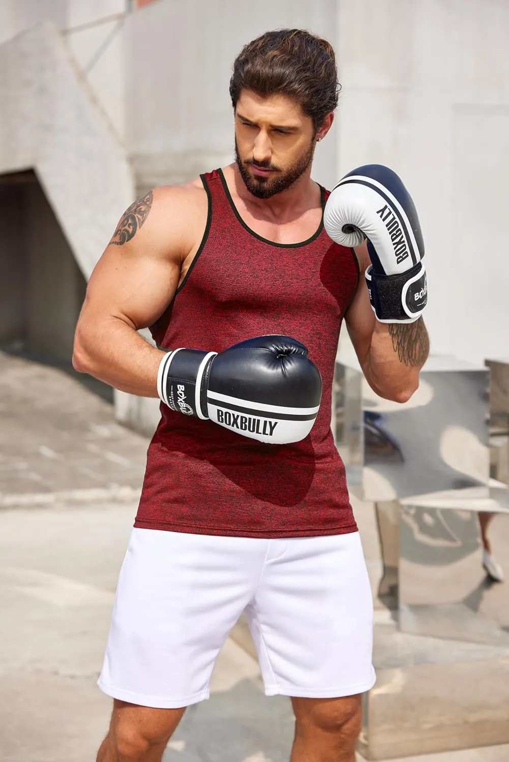 COOFANDY Men's 3 Pack Gym Tank Tops Y-Back Workout Muscle Tee Sleeveless Fitness Bodybuilding T Shirts