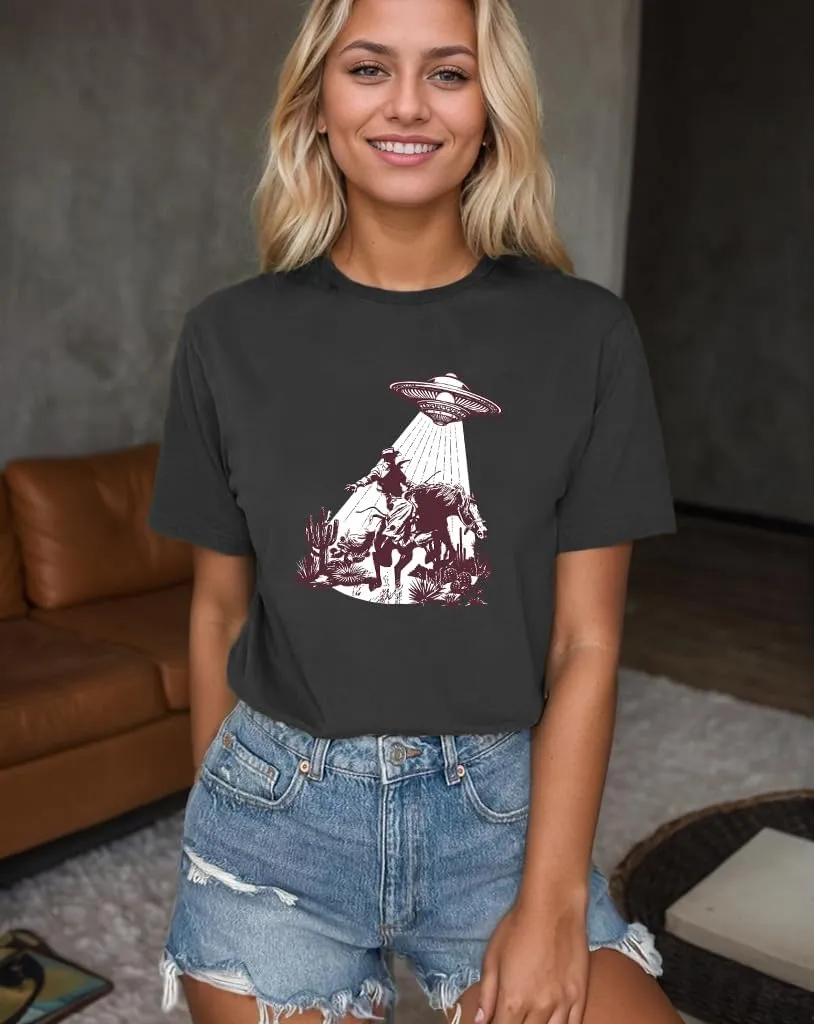 Cow Skull Shirts for Women Western Cowgirl Tshirt Vintage Rodeo Country Concert Outfit Cowboy Graphic Tee Tops