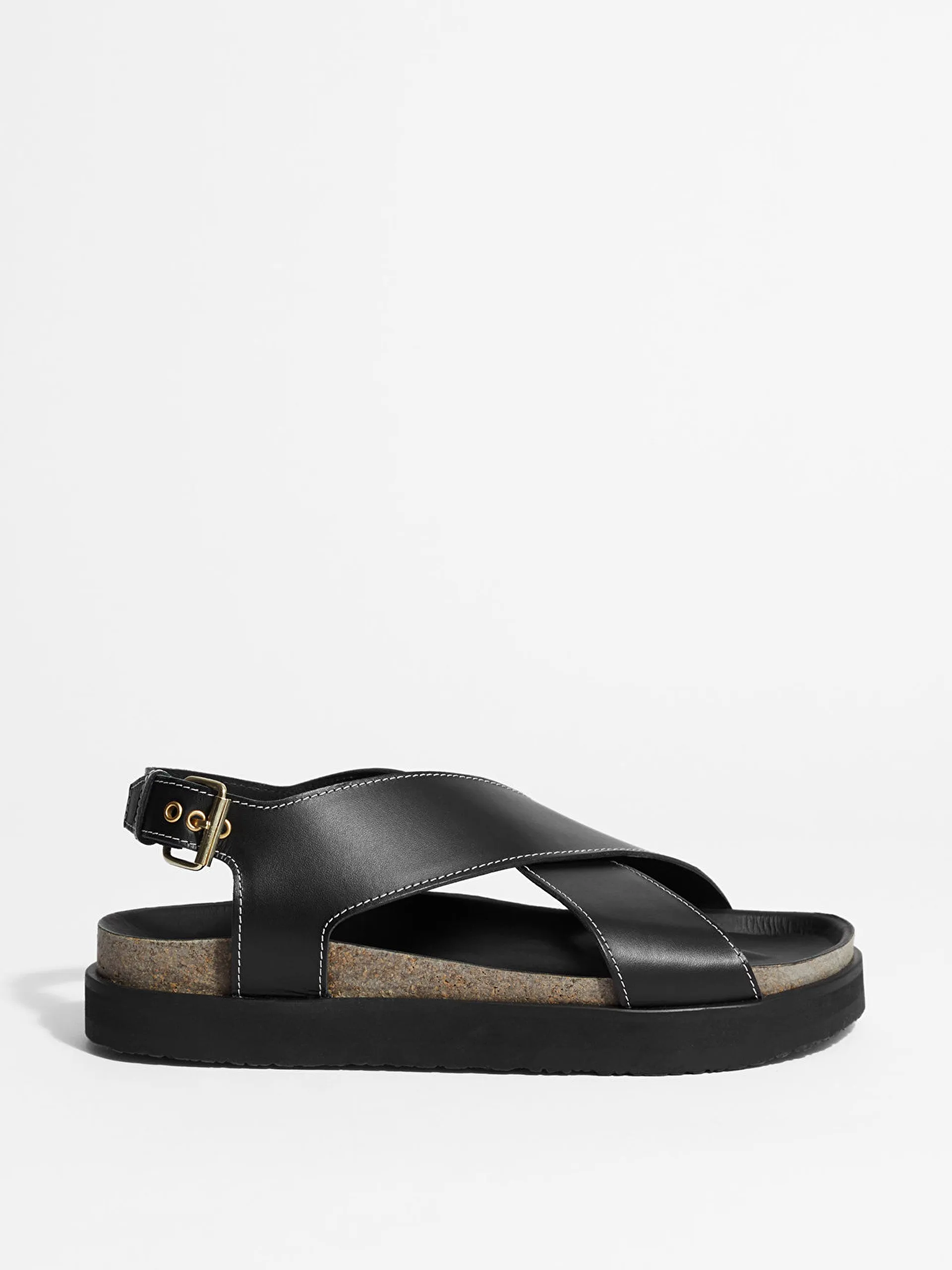 Criss-cross leather sandals