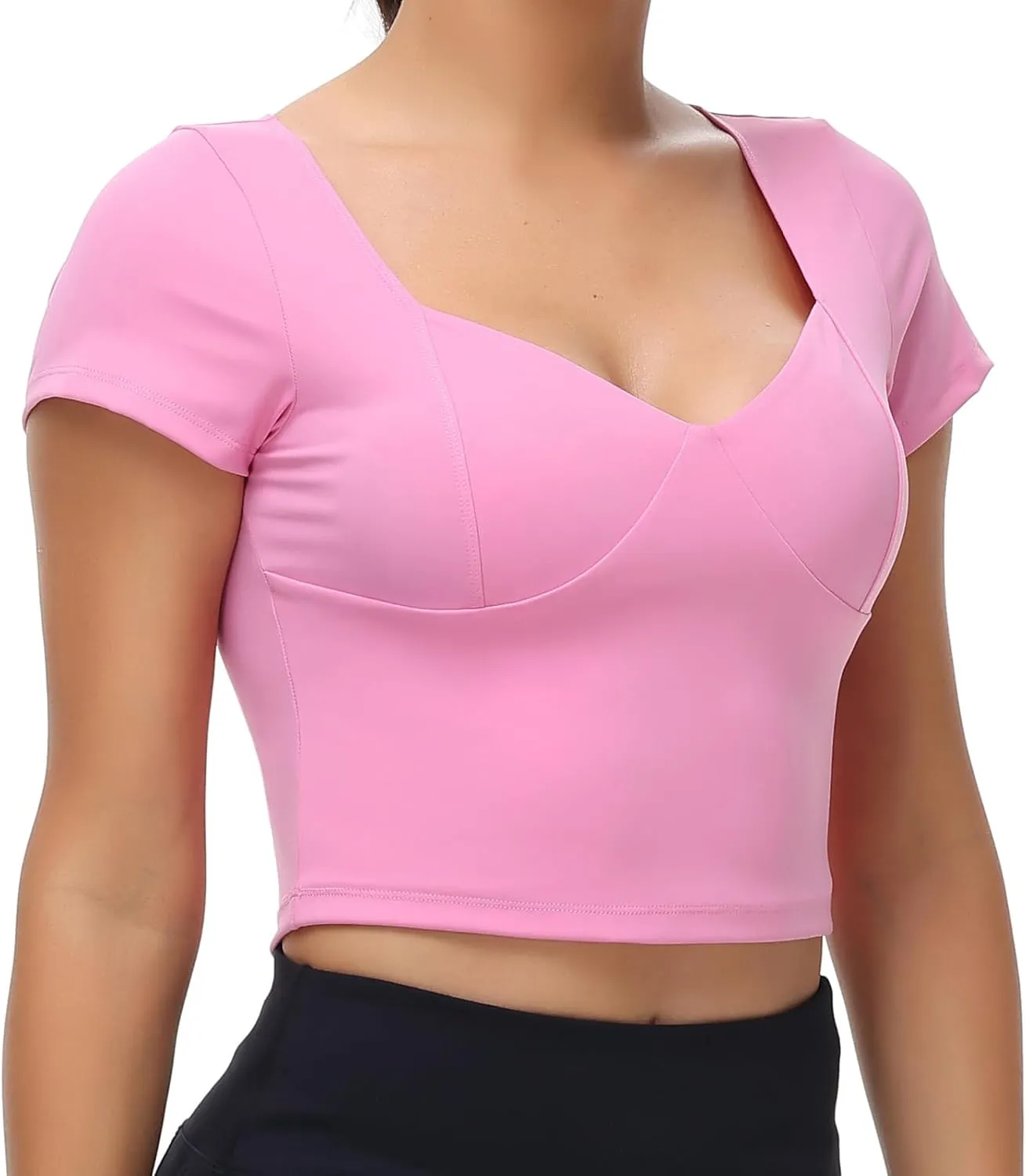 Cute Crop Tank Tops for Women Workout Athletic Gym Yoga Camisole Tee Top Basic Tunic T Shirts Trendy Clothes Summer