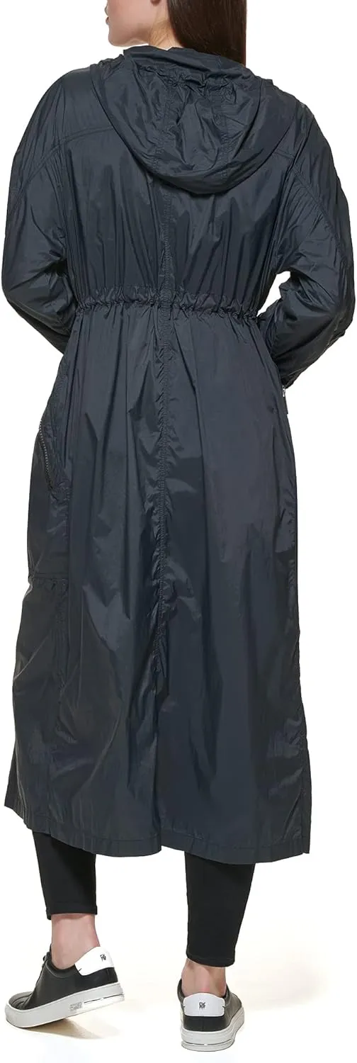 DKNY Women's Anorak Water Resistant Trench Coat