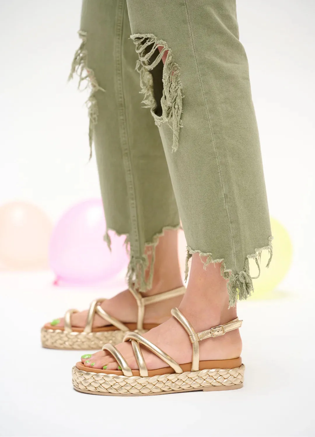 DWRS Cyprus Sandal - Champagne