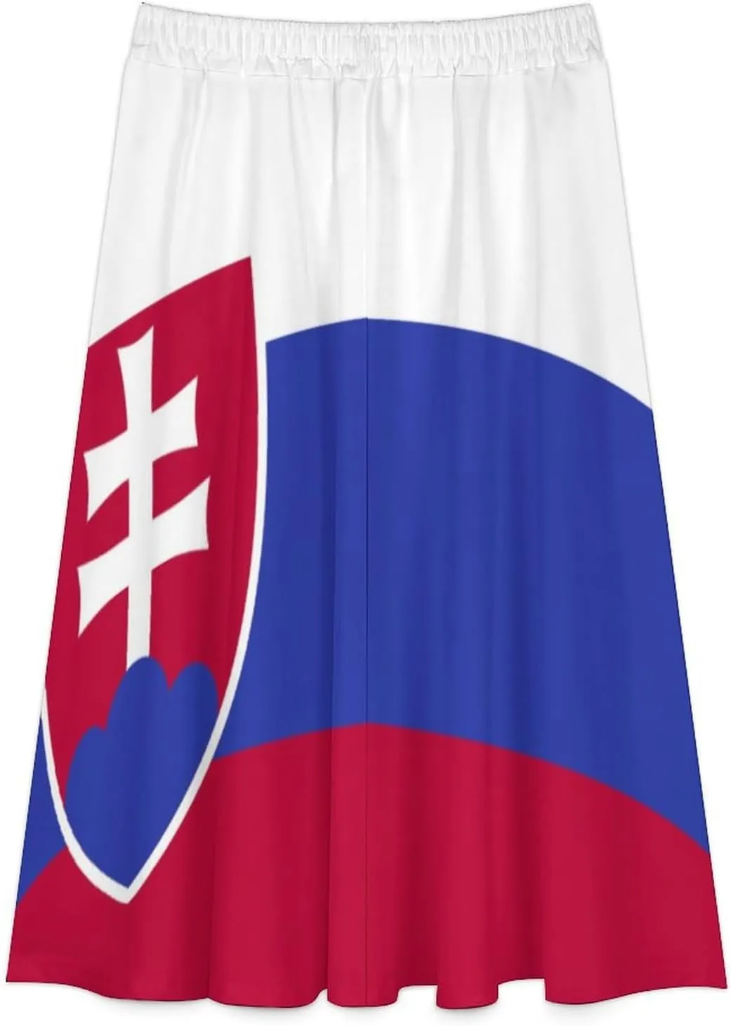 Fattyeery Skirts for Womens Antarctica Flag Summer Pleated High Waisted Long Skirt Casual Skirt for Beach Party Holiday Dress