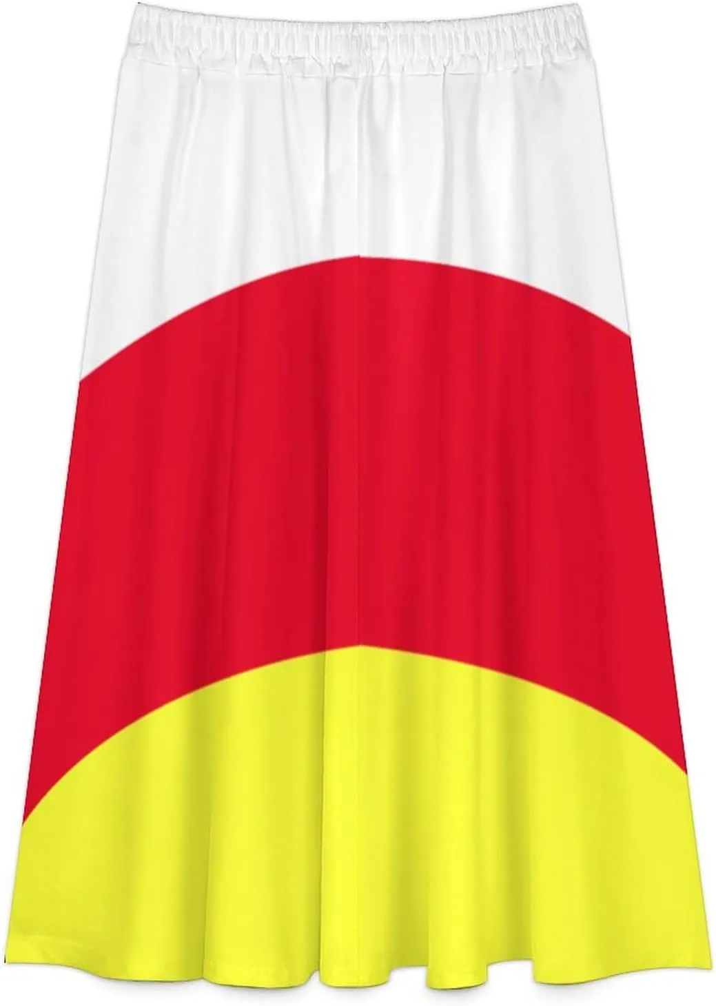 Fattyeery Skirts for Womens Sri Lanka Flag Summer Pleated High Waisted Long Skirt Casual Skirt for Beach Party Holiday Dress