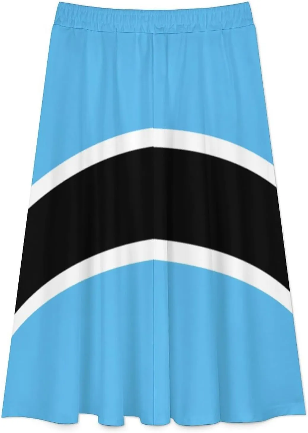 Fattyeery Womens Half Long Skirt Burkina Faso Flag Casual Pleated Plisse Hem Summer for Womens Midi Skirt Dress