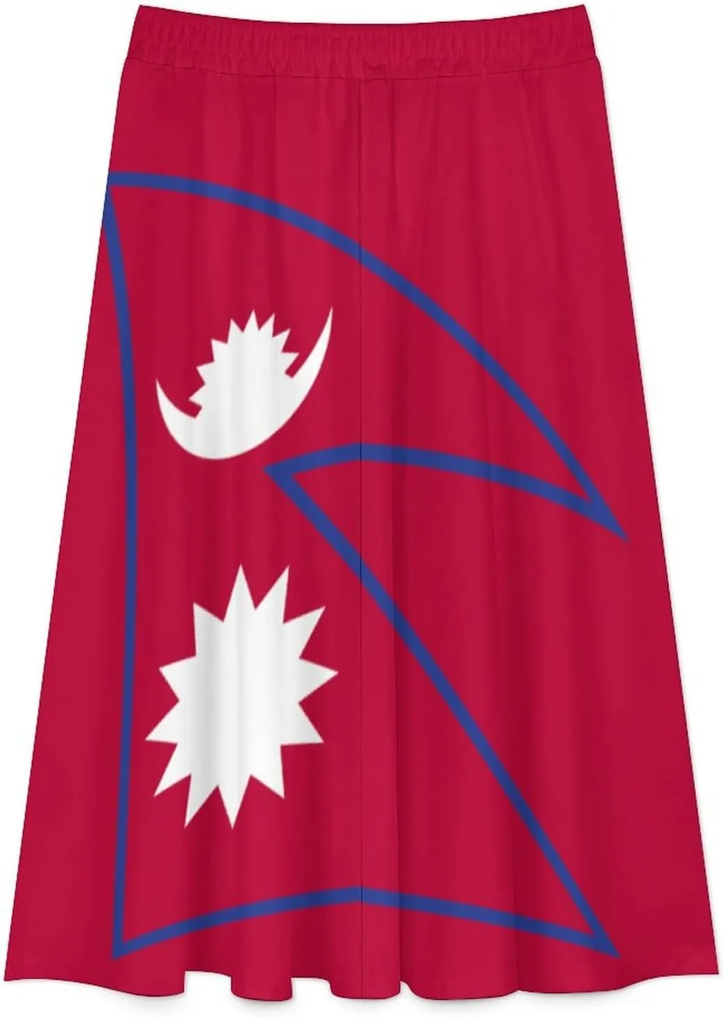Fattyeery Womens Skirts Nicaragua Flag Prints High Waist Midi Skirt Athletic for Summer Dress Skorts Casual Knee Length Skirt