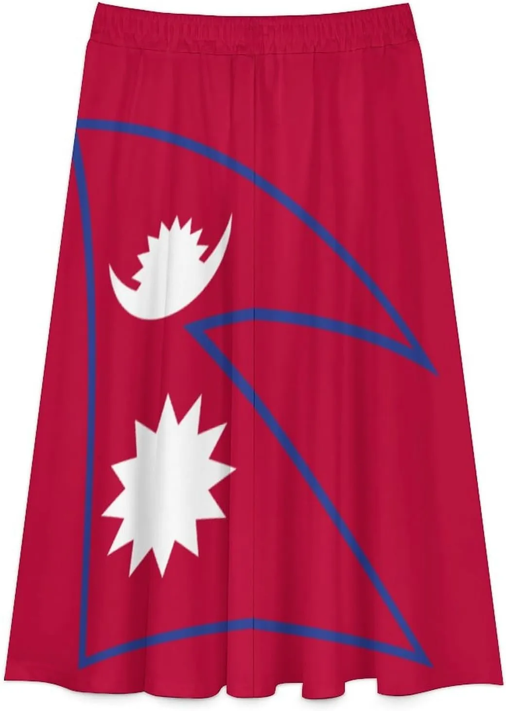 Fattyeery Womens Skirts Nicaragua Flag Prints High Waist Midi Skirt Athletic for Summer Dress Skorts Casual Knee Length Skirt