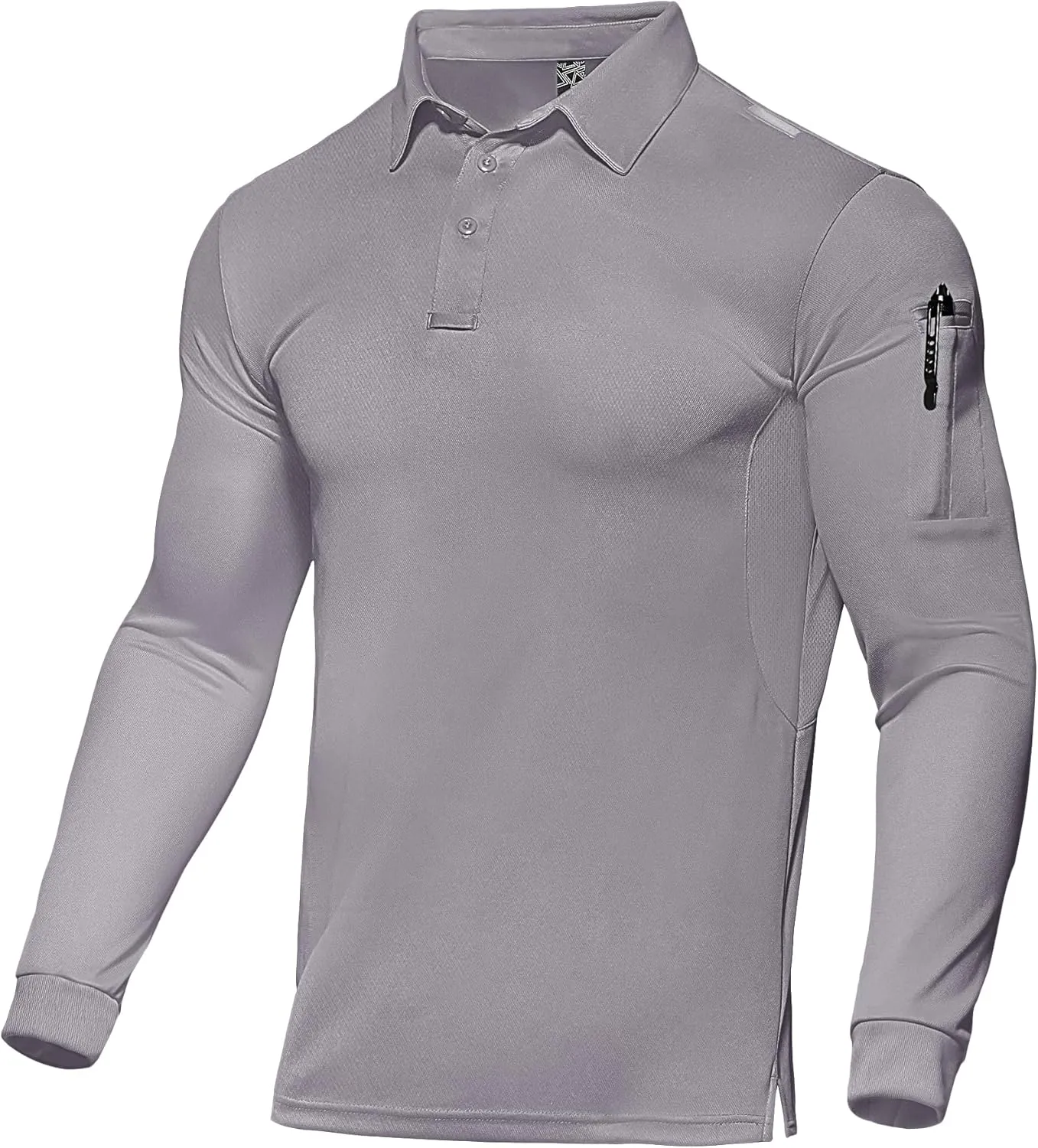 Haimont Men's Performance Dry Fit Polo Shirt Short and Long Sleeve Golf Collared T-Shirts for Tactical Outdoor Hiking