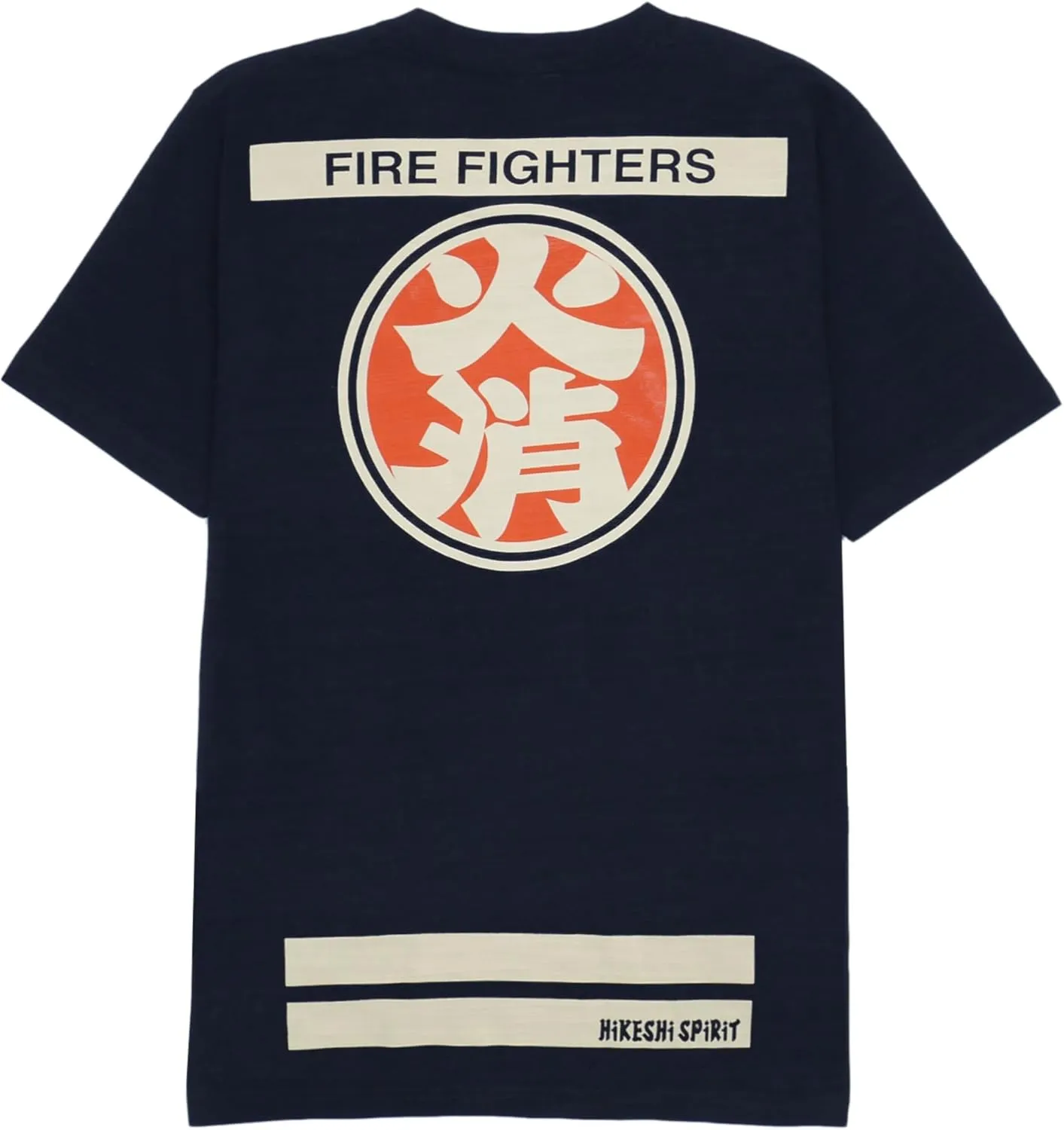 Japanese Design T-Shirts (Discharge Print Series/OD HIKESHI - NEW Navy XXL) 100% Cotton/Streetwear Oversized Unisex Graphic Tee T Shirt Men Women