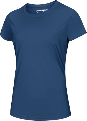MAGCOMSEN Women's Short Sleeve T-Shirts UPF 50  Sun Protection Quick Dry Athletic Running Workout Rash Guard Tops