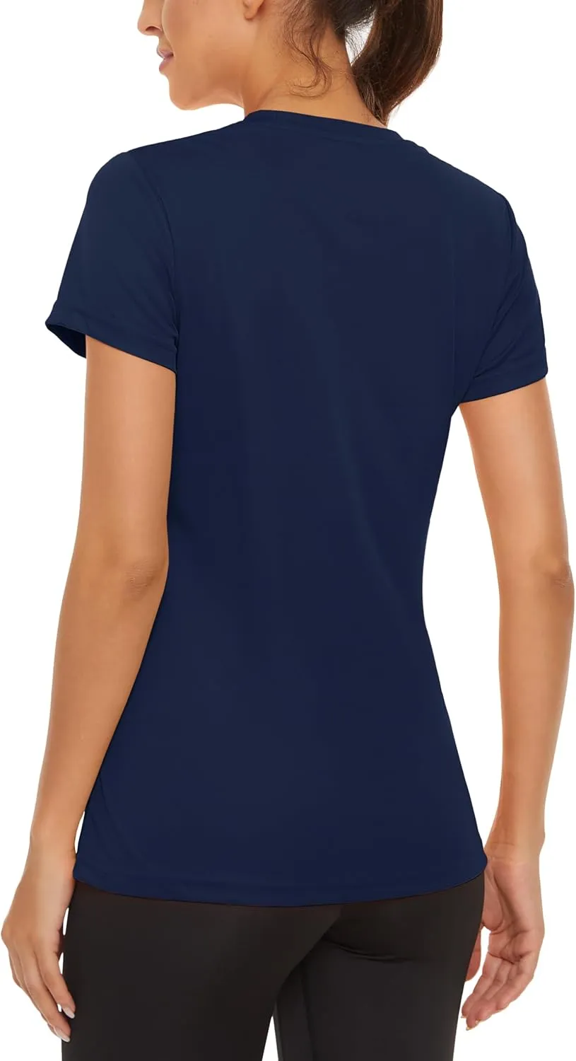 MAGCOMSEN Women's Short Sleeve T-Shirts UPF 50  Sun Protection Quick Dry Athletic Running Workout Rash Guard Tops