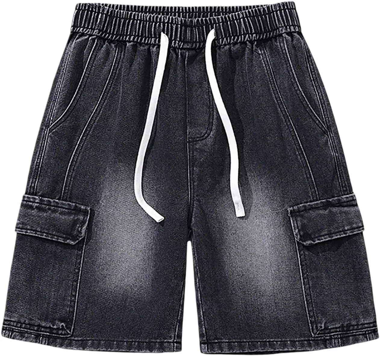 Men Baggy Denim Jorts Y2K Grunge Loose Fit Hip Hop Jean Shorts Summer Casual Short Jeans Streetwear Clothes