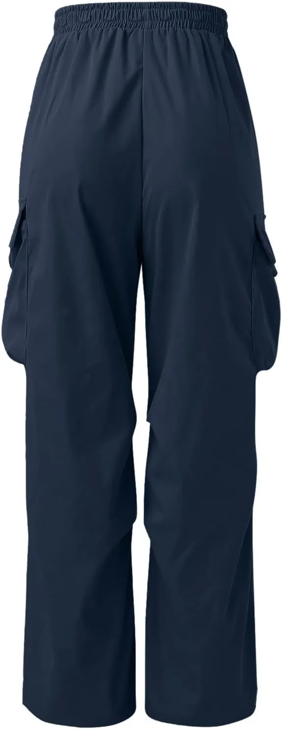 Men Cargo Pant Casual Work Pant Elastic Waist Loose Fit Combat Harem Joggers with Pockets