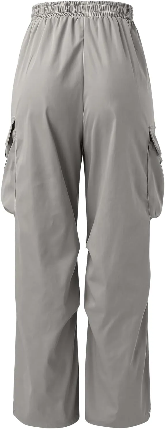 Men's Baggy Cargo Pants Casual Parachute Cargo Pants Stretch Loose Fit Harem Joggers Multi Pockets