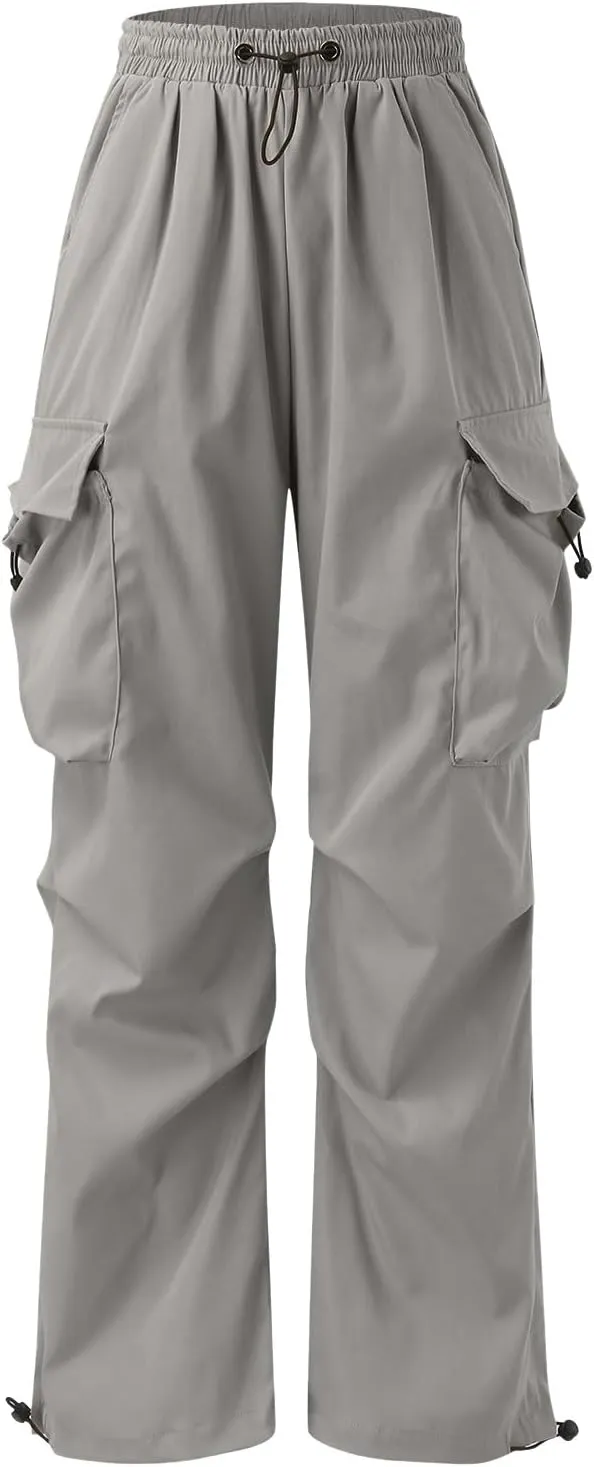 Men's Baggy Cargo Pants Casual Parachute Cargo Pants Stretch Loose Fit Harem Joggers Multi Pockets