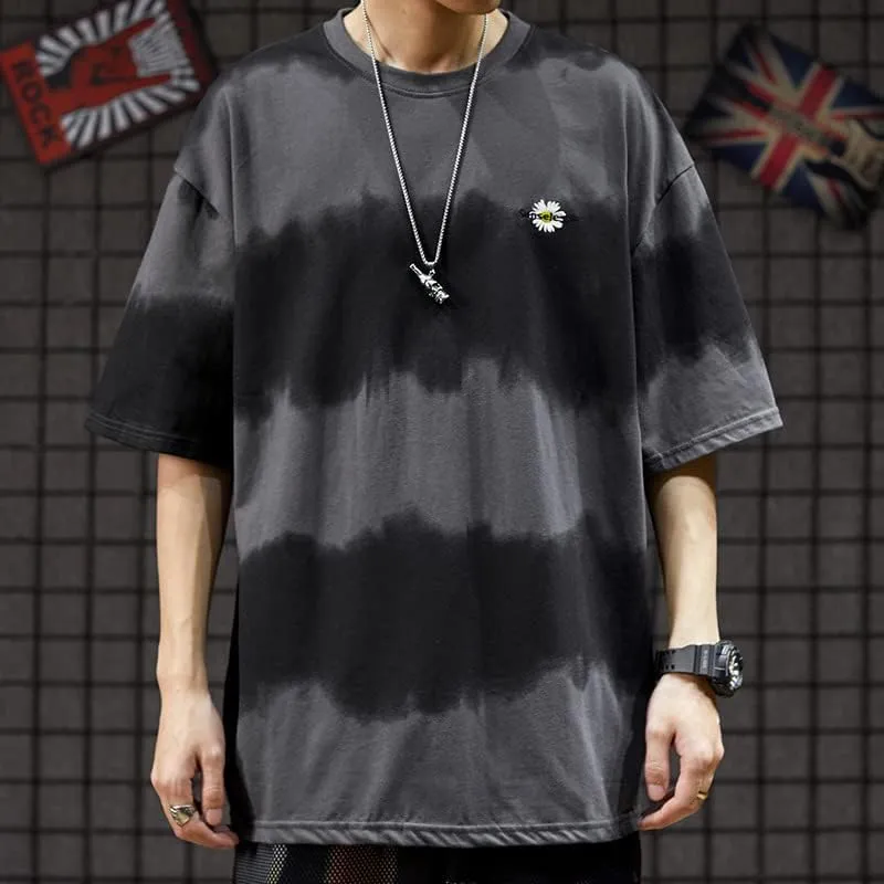 Mens Graphic Tees Dark Academia Striped Shirt Fairy Grunge Oversized T Shirts Y2K Emo Tee Top Aesthetic Clothes