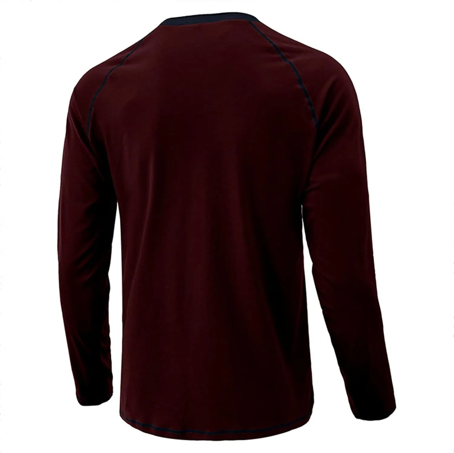 Men's Henley Shirt Long Sleeve Thermal Underwear Henley Top Casual Slim Fit Lightweight 5 Button T Shirts