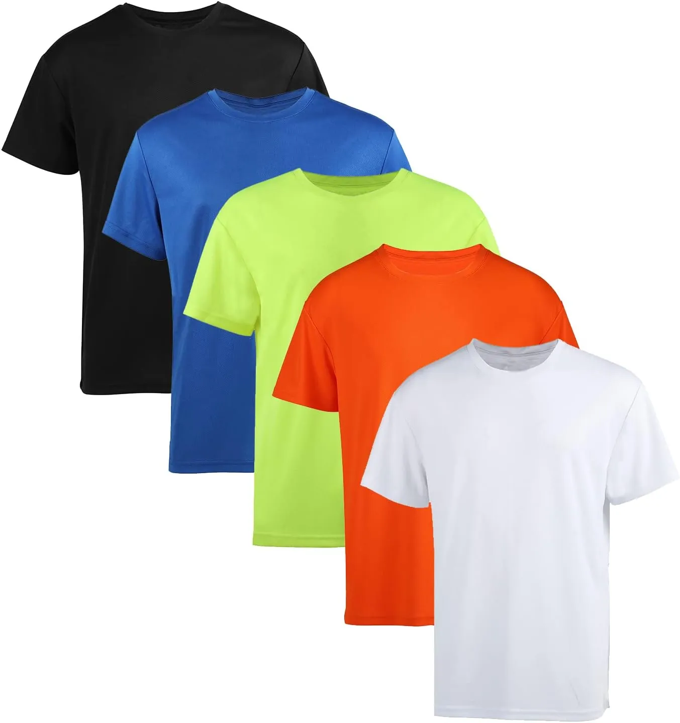 Mens Short Sleeve T-Shirts Casual Crew Neck Tee Shirt Summer Soft Running Swimming Cycling Fishing Tops