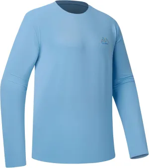 Mens UPF 50  Long Sleeve Performance T-Shirts Permanent UV Protective Quick Dry for Everyday Hiking Fishing Beach