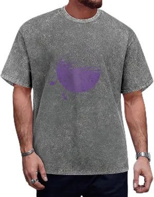 Mens Washed T-Shirts Retro Graphic Printed Tees Short Sleeve Crewneck Oversized Loose Fit Shirt Top for Men