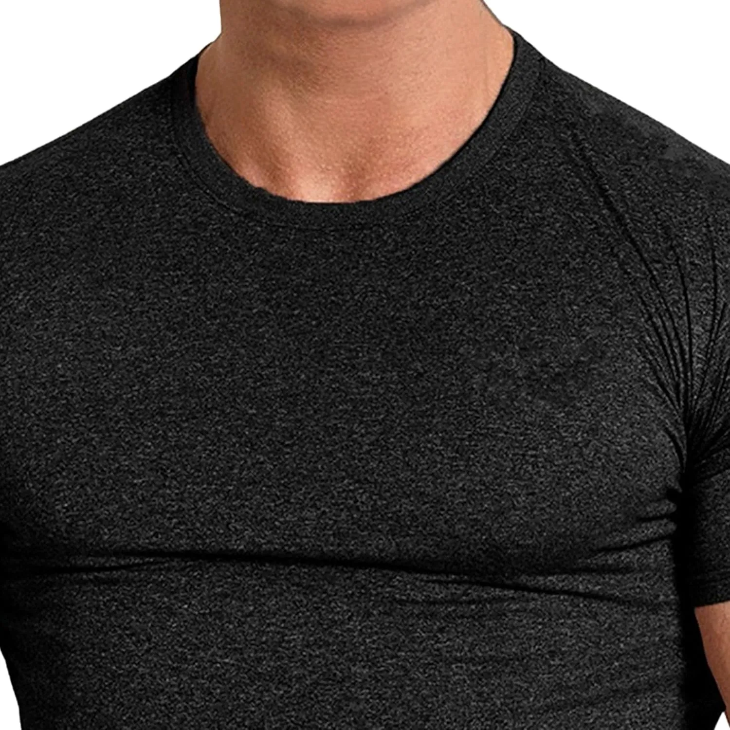 Men's Workout Gym Short Sleeve T Shirt Slim Fit Athletic Running Tee Shirts Casual Stylish Crew Neck Tops