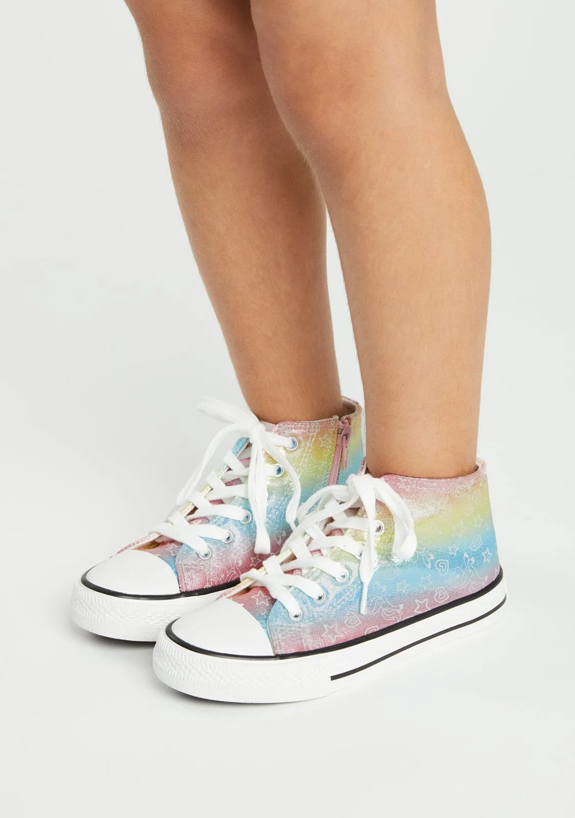 Multicolour Glow In The Dark High Top Sneakers