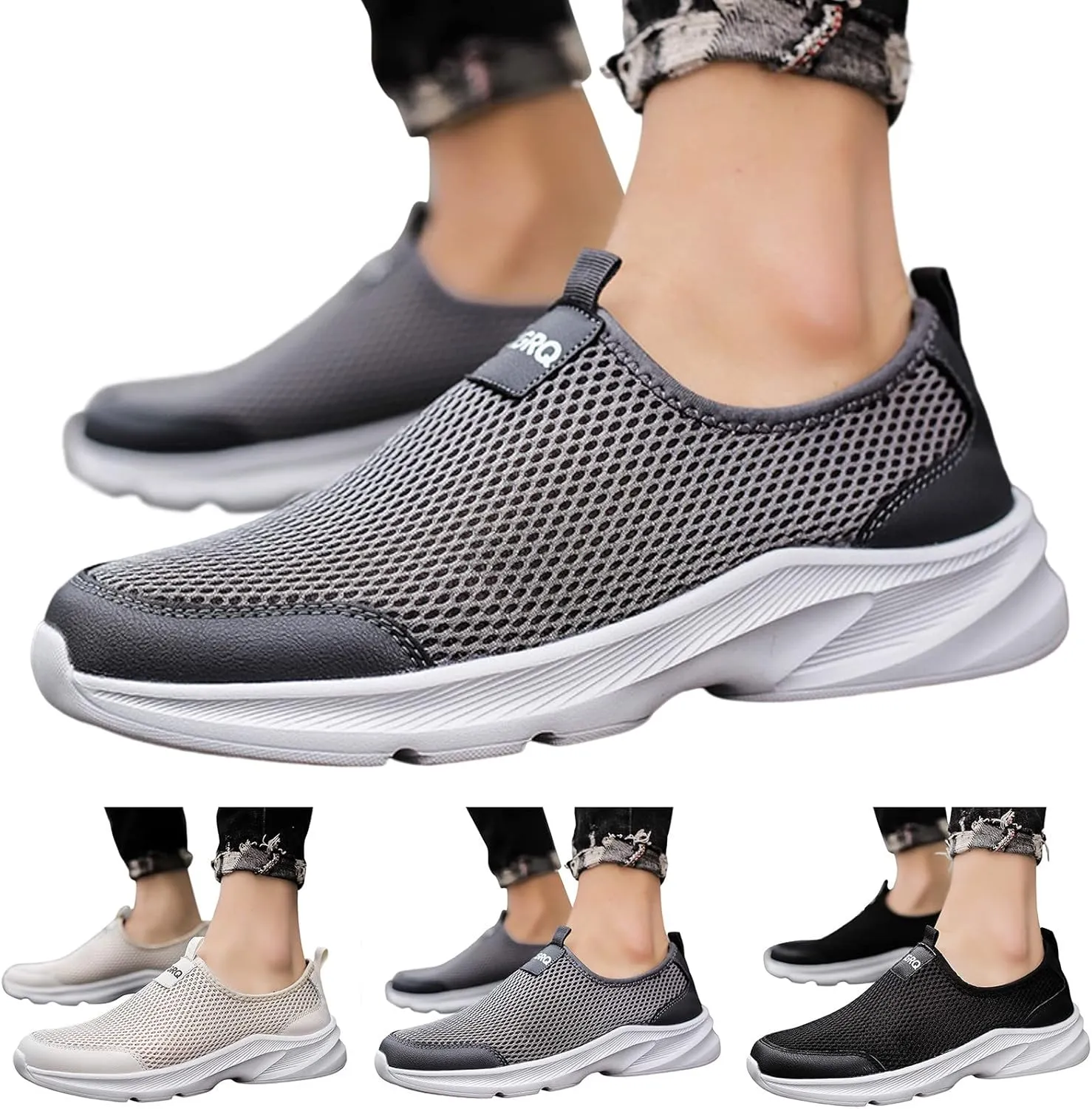 Non Slip Work Sport Shoes for Men Lightweight Sport Gym Jogging Walking Sneaker Business Casual Versatile Shoes
