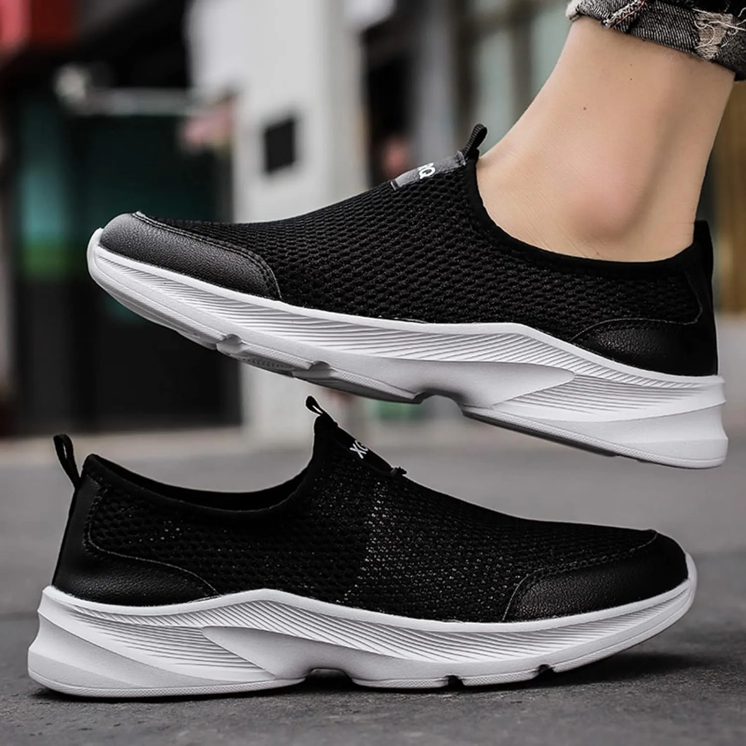 Non Slip Work Sport Shoes for Men Lightweight Sport Gym Jogging Walking Sneaker Business Casual Versatile Shoes